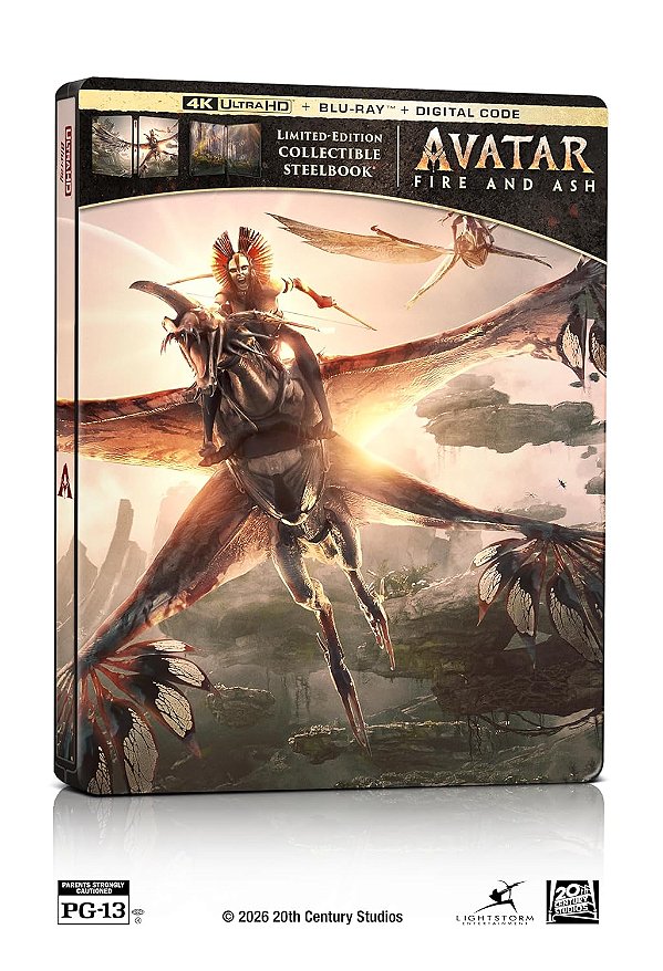Avatar: Fogo e Cinzas - Steelbook [4K UHD + Blu-ray, 2025] - Pré-venda
