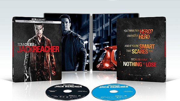 Jack Reacher: O Último Tiro - Steelbook (4K UHD + Blu-ray, 2012) Dublado Legendado