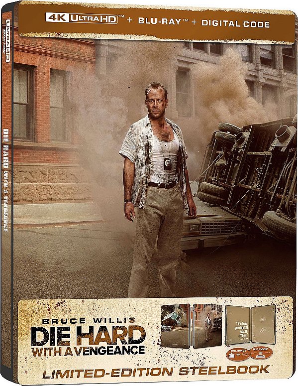 Duro de Matar 3: A Vingança - Steelbook [4K UHD + Blu-ray, 1995] - Pré-venda
