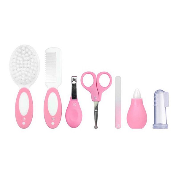 Kit Higiene de Bebê 7 Peças Pimpolho Cor:Rosa