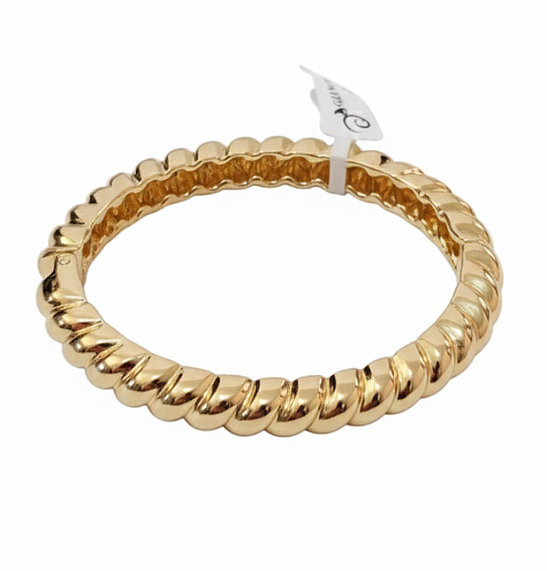 Bracelete croissant aro grosso (BANHADO A OURO 18k)