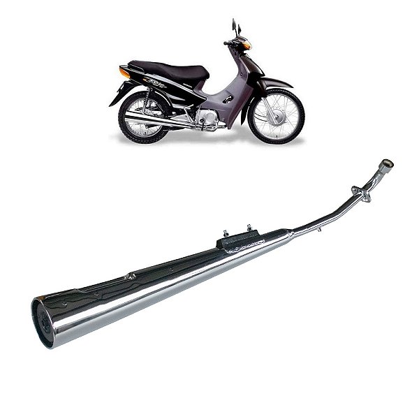 ESCAPAMENTO ESCAPE BIZ C 100 98/04 MODELO ORIGINAL CROMADO