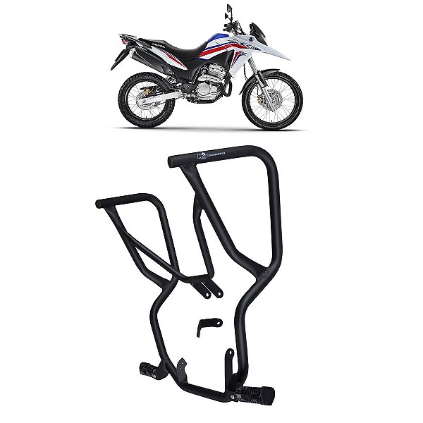 PROTETOR CARENAGEM C/ PEDALEIRA XRE 300 2009 EM DIANTE PRETO FOSCO