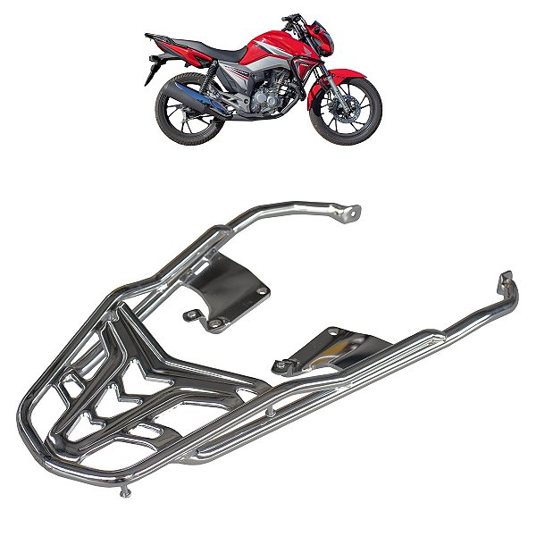 BAGAGEIRO VISION CG TITAN 160 2015 EM DIANTE REFOR. LONGO CROM.