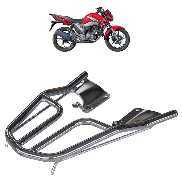 BAGAGEIRO TUBE CG TITAN 160 2015 EM DIANTE CURTO CROM.