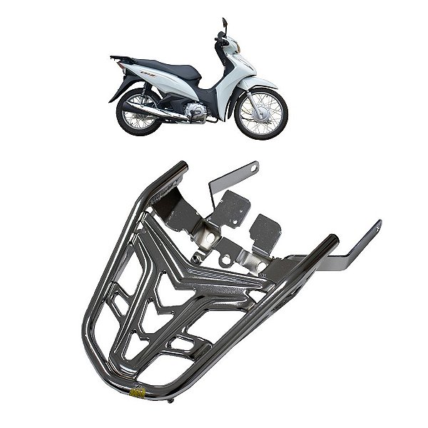 BAGAGEIRO BIZ 110-125 2018 A 2024 REFORÇADO CROMADO MA ACESÓRIOS