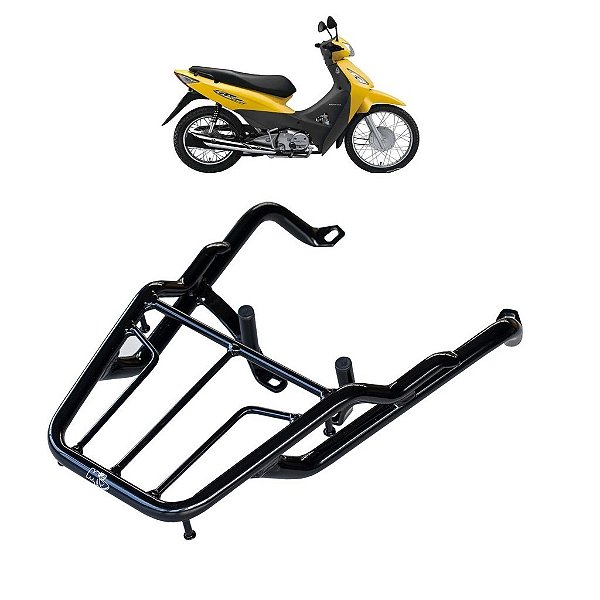 BAGAGEIRO BIZ 125 2005 A 2010 REFORÇADO PRETO MA ACESSÓRIOS