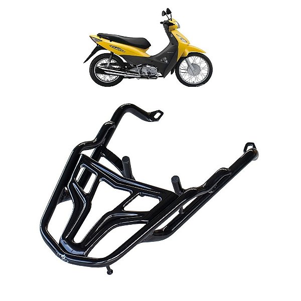 BAGAGEIRO BIZ 125 2005 A 2010 REFORÇADO PRETO VISION MA ACESSÓRIOS