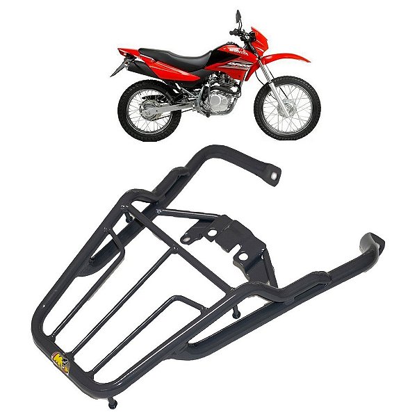 BAGAGEIRO BROS NXR 125 / 150 2003 A 2008 REFORÇADO CURTO CINZA