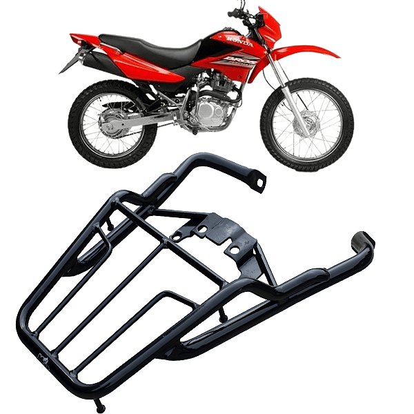 BAGAGEIRO BROS NXR 125 / 150 2003 A 2008 REFORÇADO CURTO PRETO