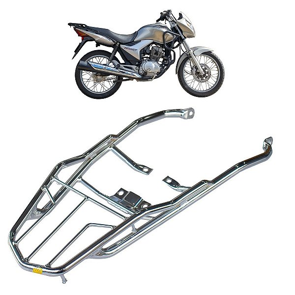 BAGAGEIRO CG TITAN 150 - MIX - FAN 125 150 - 2009 A 2013 REFORÇADO LONGO CROMADO