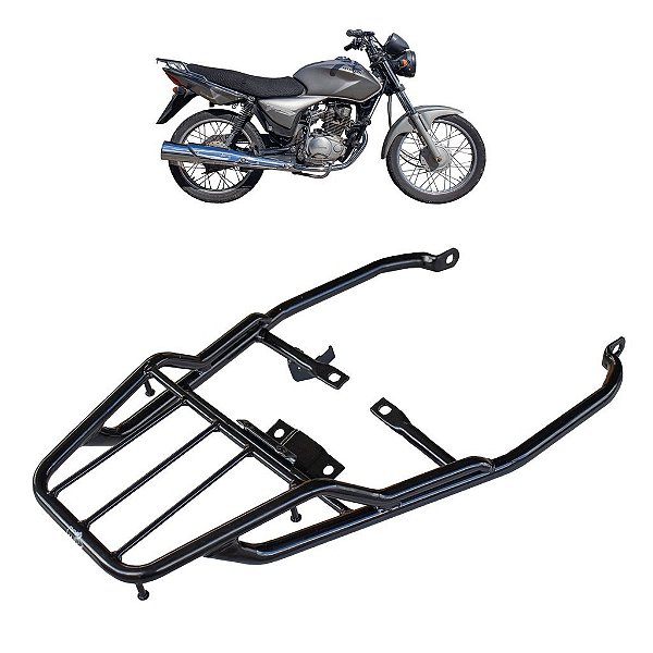 BAGAGEIRO CG TITAN 150 2004 A 2008 REFORÇADO LONGO PRETO MA ACESSÓRIOS