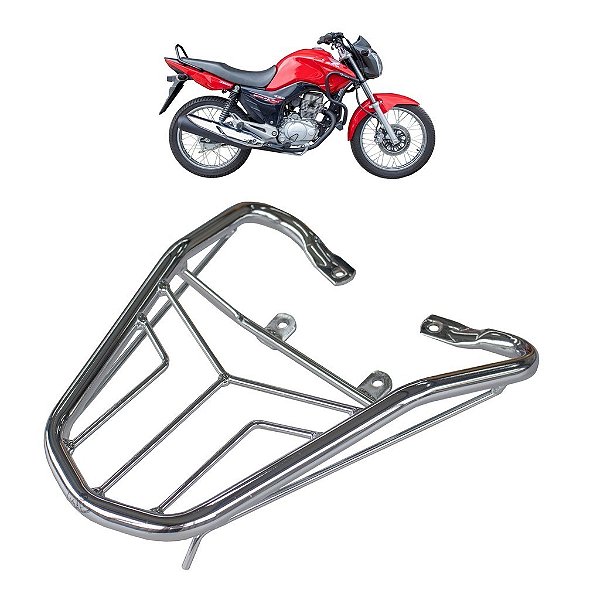 BAGAGEIRO CG TITAN 150 2014 / 2015 FAN 125 150 160 2014 A 2024 CURTO CROMADO