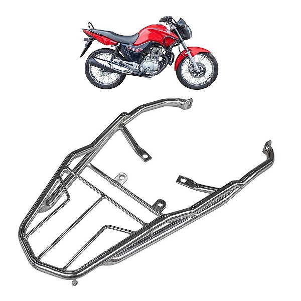 BAGAGEIRO CG TITAN 150 2014 A 2015 - FAN 125 150 160 2014 EM DIANTE LONGO CROMADO