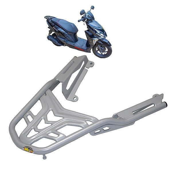 BAGAGEIRO ELITE 125 2019 EM DIANTE REFORÇADO PRATA MA ACESSÓRIOS