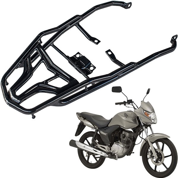 BAGAGEIRO SUPORTE BAÚ CG TITAN 150 - MIX - FAN 125 150 2009 A 2013 REFORÇADO LONGO MA