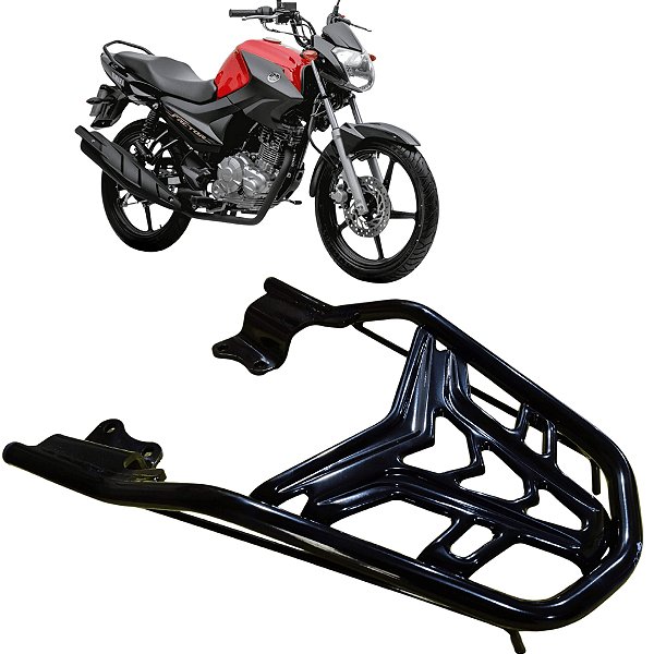 BAGAGEIRO SUPORTE BAU FACTOR 125 / 150 2016 ATÉ 2024 CURTO PRETO