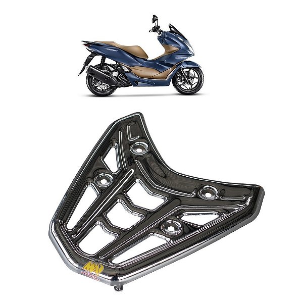 BAGAGEIRO SUPORTE BAU PCX 150 / 160 2014 A 2025 CROMADO MA ACESSÓRIOS