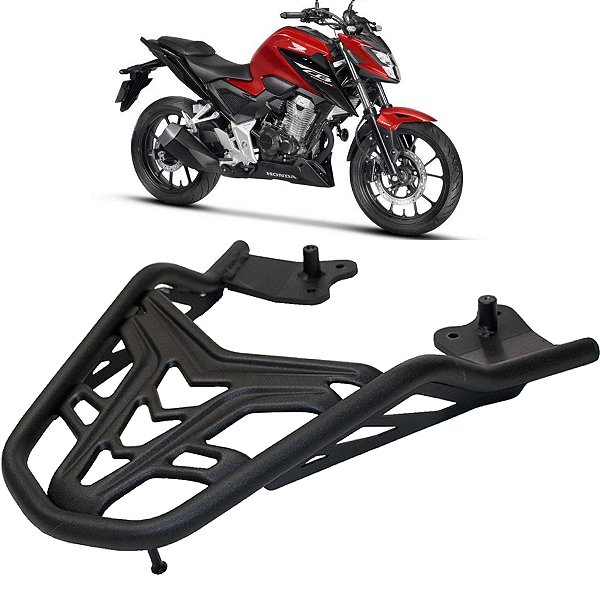 BAGAGEIRO SUPORTE CB 300 F TWISTER 2023 2024 2025 2026 REFORÇADO CB300F PRETO FOSCO