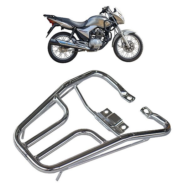 BAGAGEIRO TUBE CG TITAN 150 - MIX - FAN 125 150 2009 A 2013 CURTO CROMADO