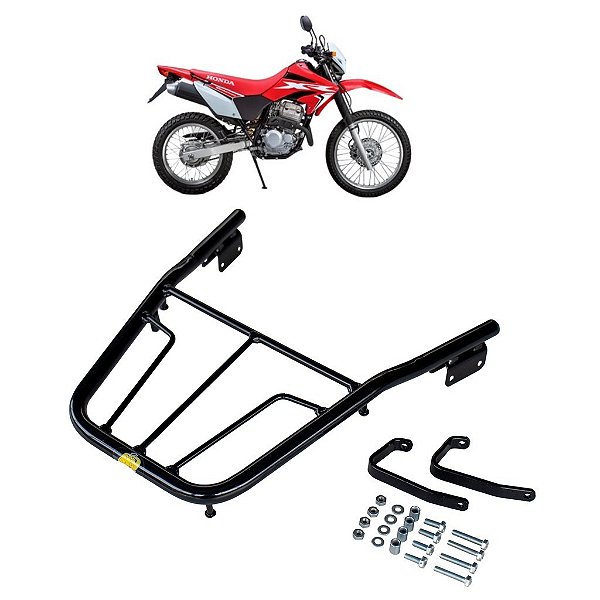 BAGAGEIRO XR 250 TORNADO 2001 A 2008 CURTO PRETO MA ACESSÓRIOS