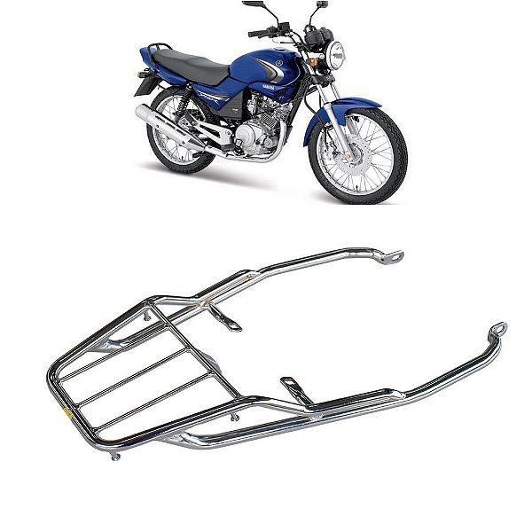 BAGAGEIRO YBR 125 2000 A 2008 REFORÇADO LONGO CROMADO