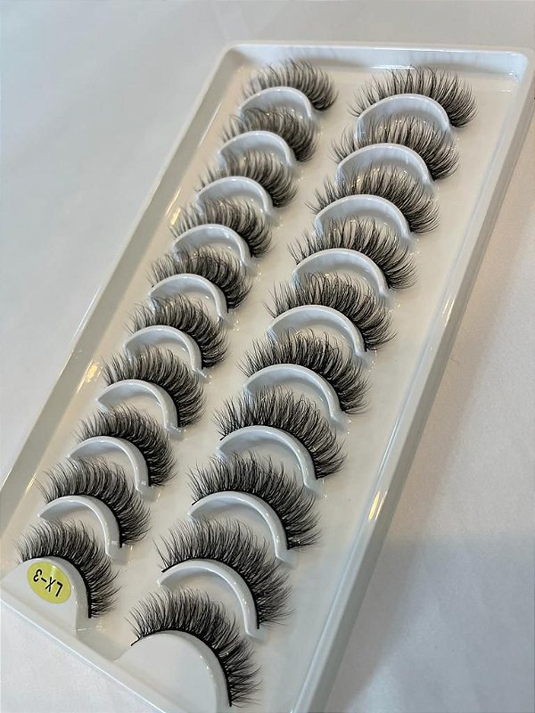 Cilios Estilo Mink Cartela c/10 pares LX3
