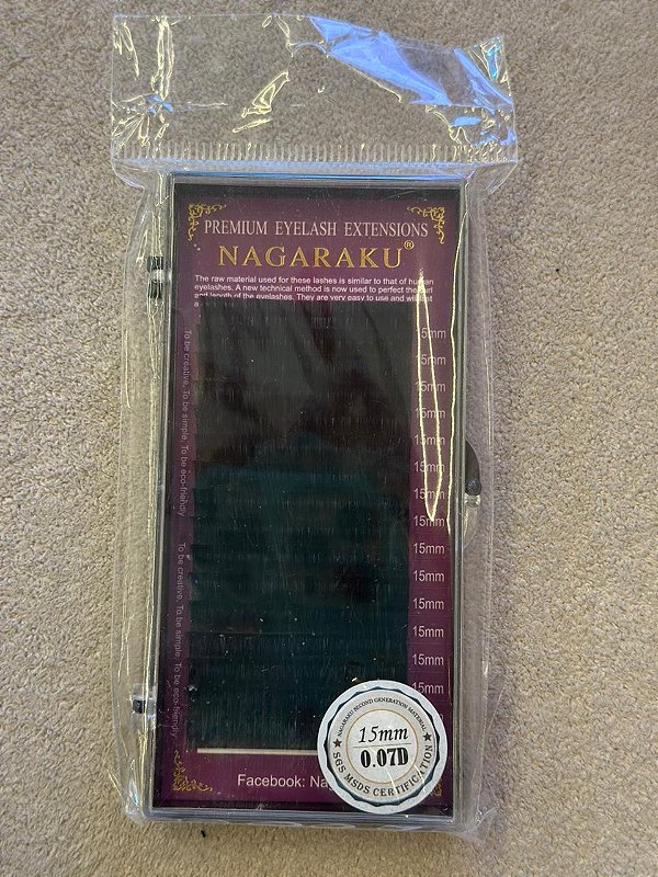 Cilios Fio a fio Nagaraku 15mm 0.07 D