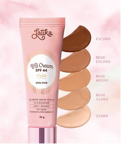 BB cream latika clareador FPS 44 - anti-rugas bege médio