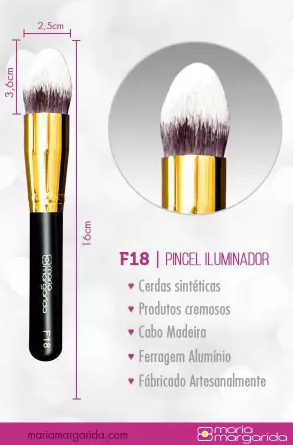 Pincel Para Iluminador/Contorno Sintetico F18 - Maria Margarida