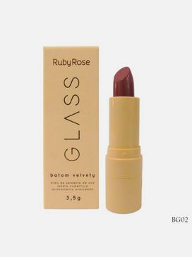 Batom bala velvety glass ruby rose -bg02