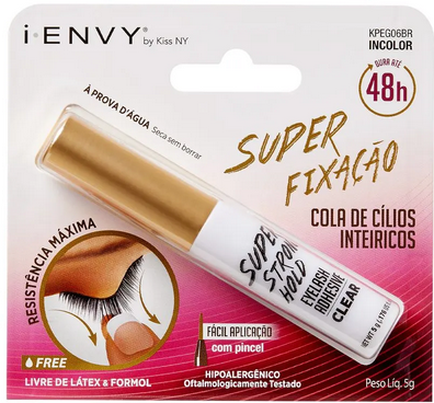 Cola para Cílios Postiços 48H i-Envy Incolor - Kiss New York