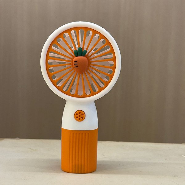 Mini Ventilador Portátil Mini Handheld Fan Laranja Cenoura