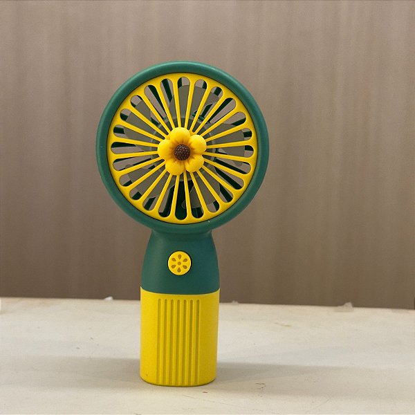 Mini Ventilador Portátil Mini Handheld Fan Amarelo Flor