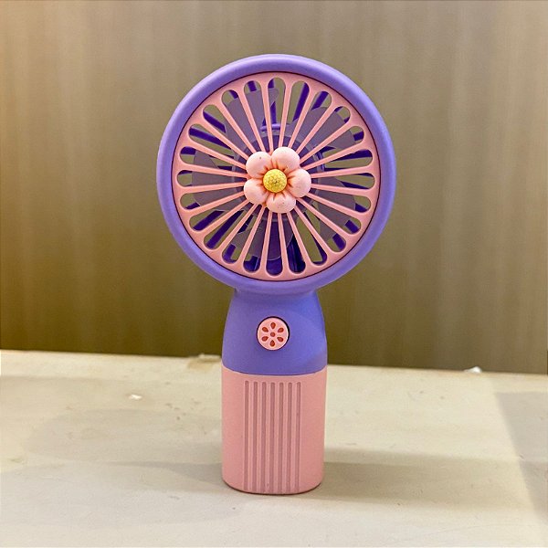 Mini Ventilador Portátil Mini Handheld Fan Rosa Flor