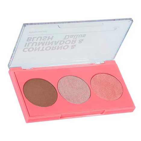 Paleta de Contorno & Iluminador & Blush Dailus Pele de Milhões 2