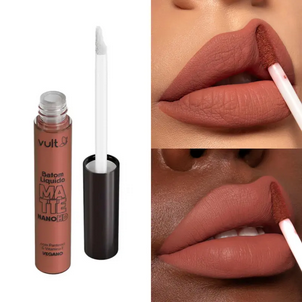 Batom Líquido Matte Marrom Castanho Claro Nano HD 5ml Vult