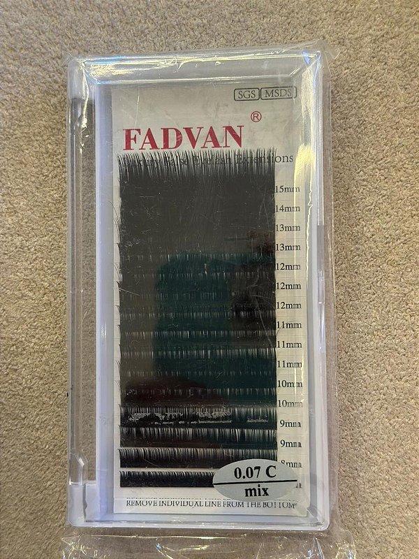 Cilios Fio a Fio FadVan Estojo Mix 0.07C (7-15mm)