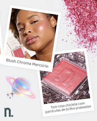 Nina Make Up Galaxy Collection Chroma Glow Blush Compacto Mercurio