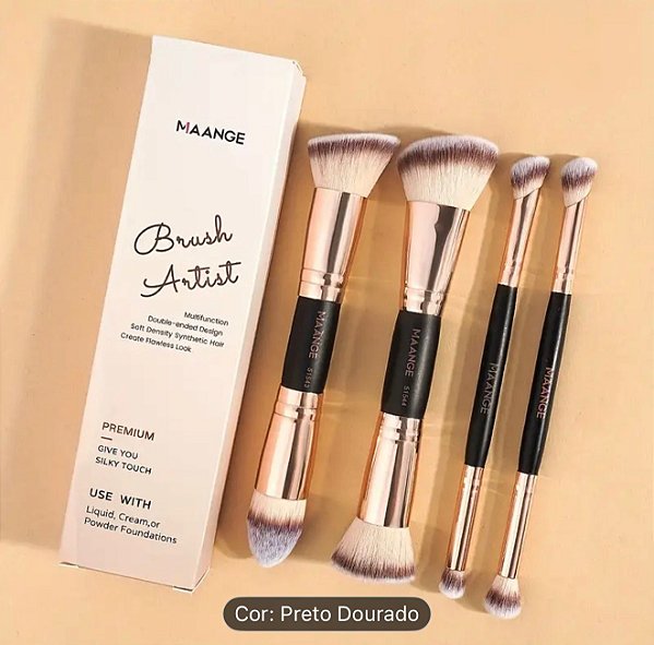 Maange 4 pinceis Black Golden