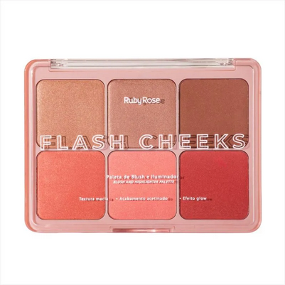 Ruby rose Paleta de Blush e Iluminador Flash Cheeks Hbm1000