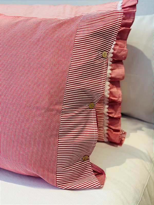 Fronhas Lili Vichy Vermelho
