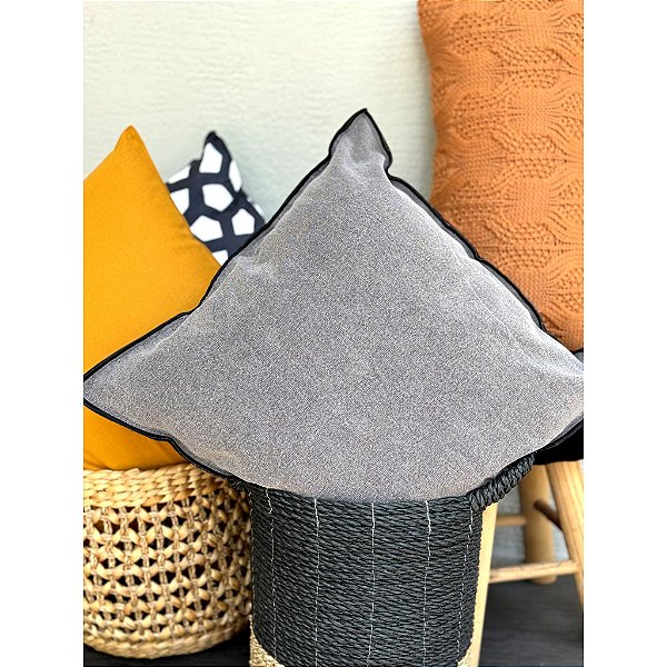 Almofada Los Angeles Cinza e Preto