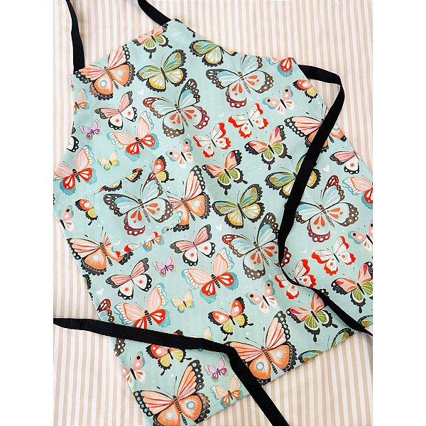 Avental Borboleta Aqua