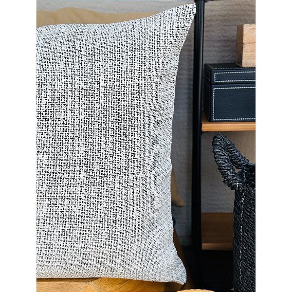 Almofada Londres Branca e Preta