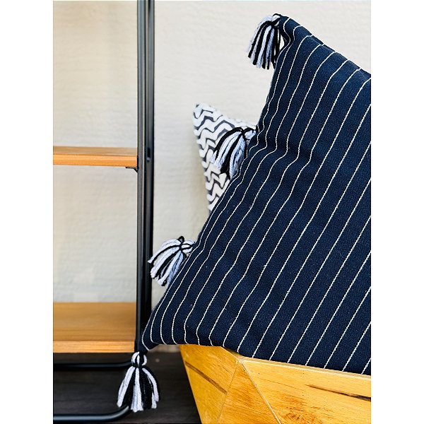 Almofada Listrada Ébano