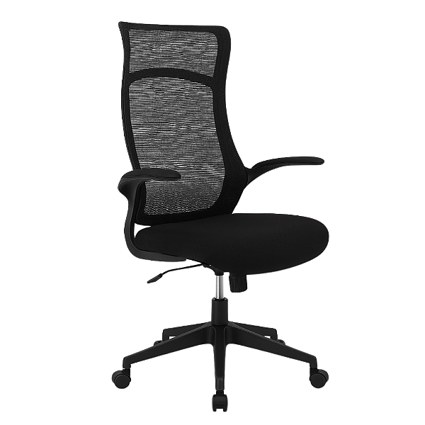 Cadeira de Escritório em Malha Preta com Design Moderno CADE-DO-HLC-3688F