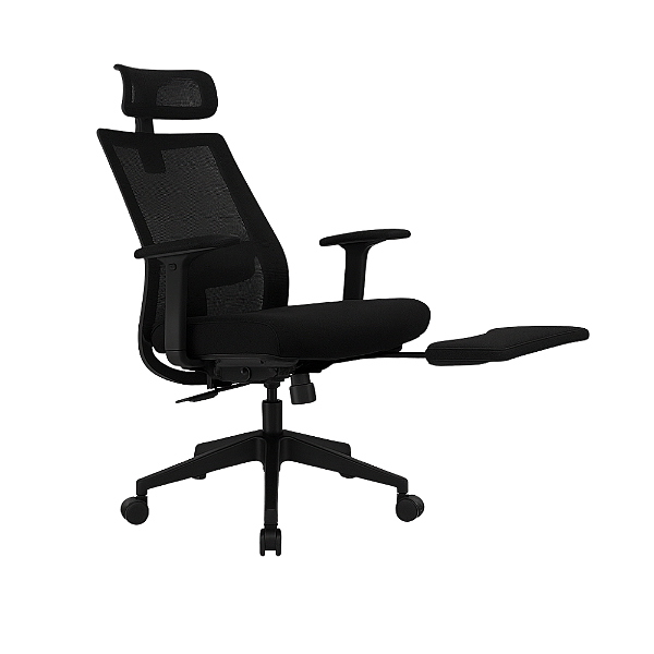 Cadeira de Escritório em Malha Preta com Estrutura Ergonômica CADE-DO-HLC-2788F-1W