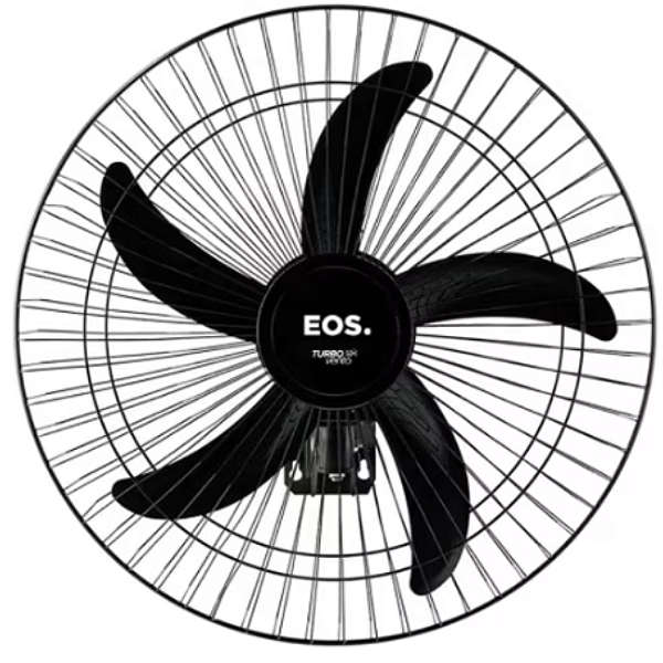 Ventilador de Parede EOS Turbo Vento com 5 Pás Preto EVP60 Bivolt