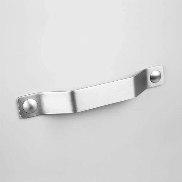 Puxador Alça Nord 160mm Niquel Escovado com Verniz Zen Design